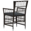 Havestole 4 stk. Sort PE rattan, stål og polyesterstof