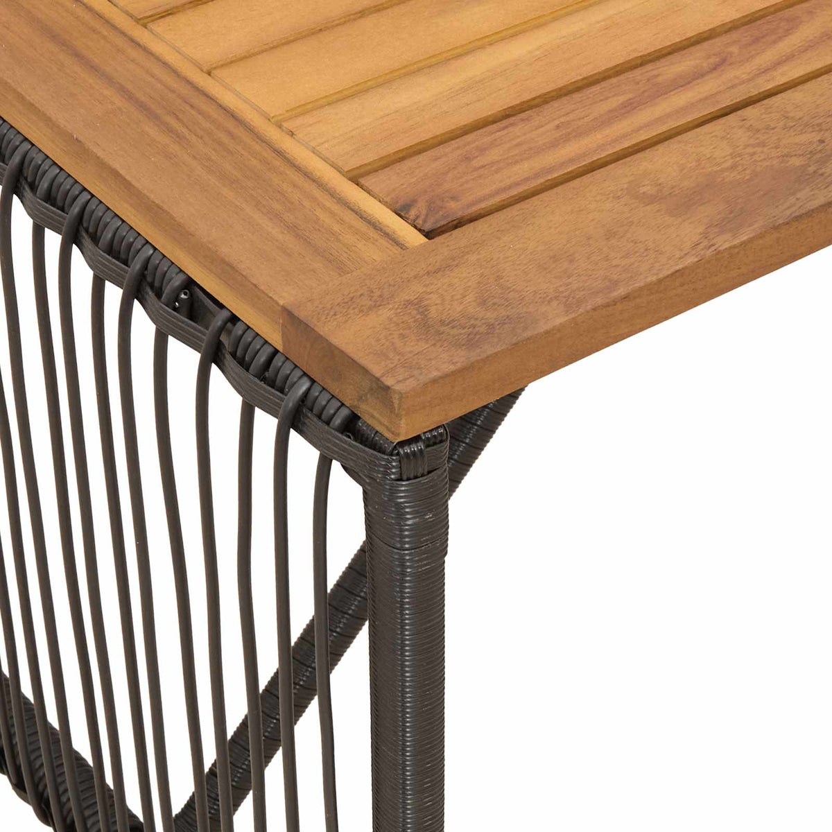 Udendørs Bord Sort og Brunt 80 x 40 x 40 cm polyrattan