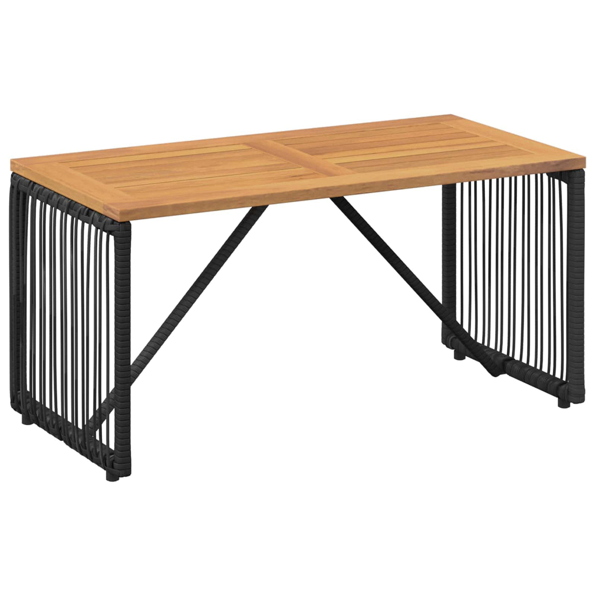Udendørs Bord Sort og Brunt 80 x 40 x 40 cm polyrattan