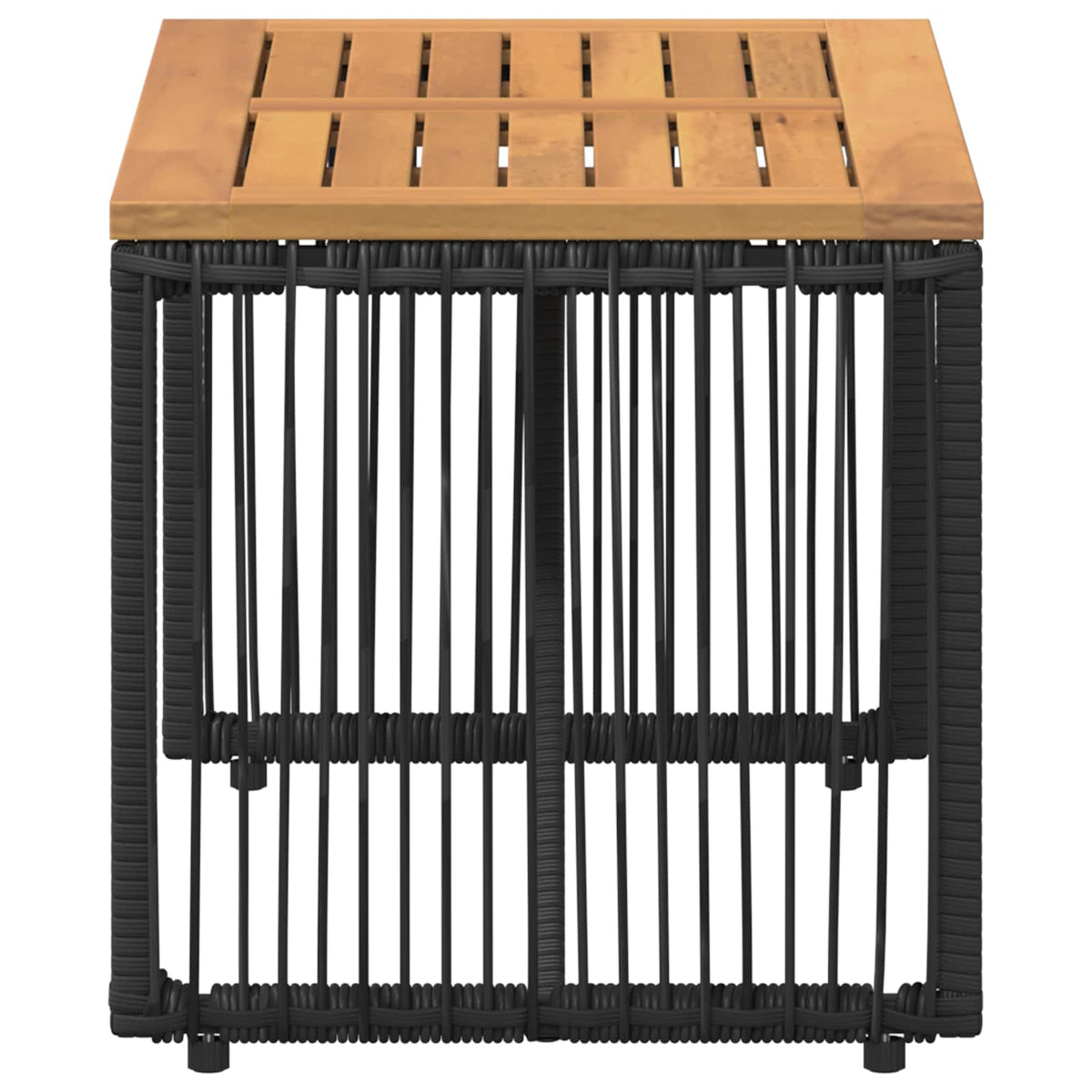 Udendørs Bord Sort og Brunt 80 x 40 x 40 cm polyrattan