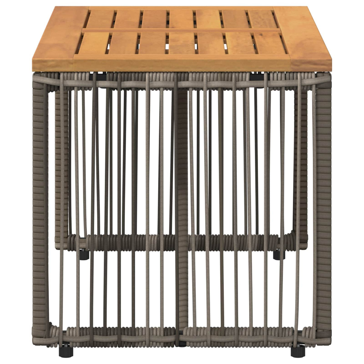 Udendørs Bord Grå og Brun 80 x 40 x 40 cm polyrattan
