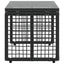 Udendørs Bord Sort 80 x 40 x 40 cm PE Rattan og Glas