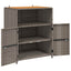 Kabinet med hylde Grå 70 x 50 x 87 cm Polyester og Roly Rattan