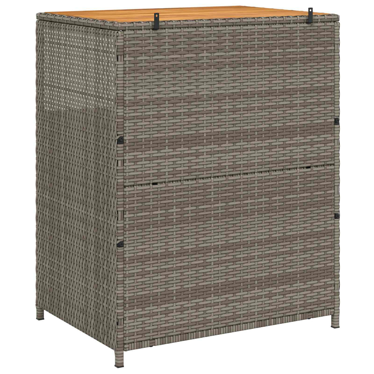Kabinet med hylde Grå 70 x 50 x 87 cm Polyester og Roly Rattan