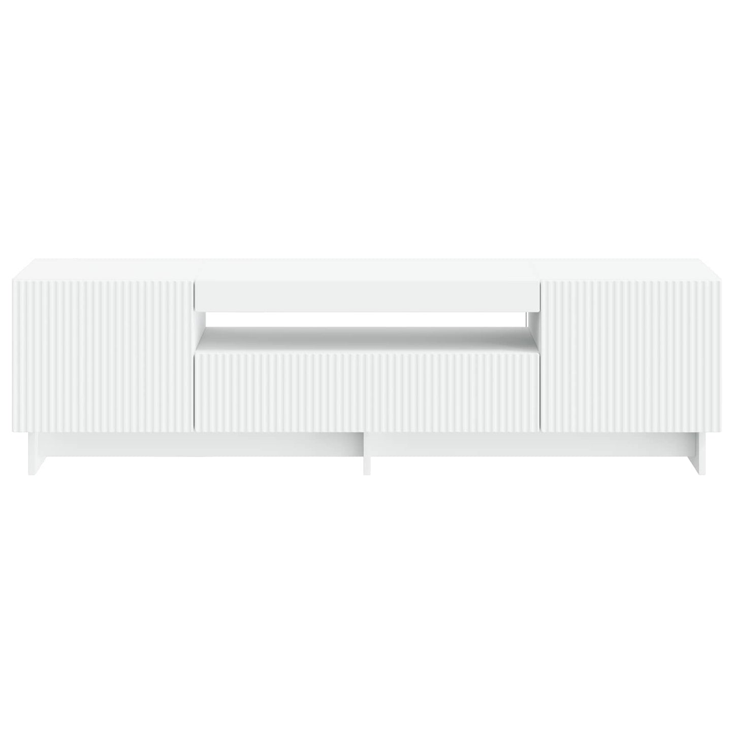LED TV-skab Hvid Konstrueret træ