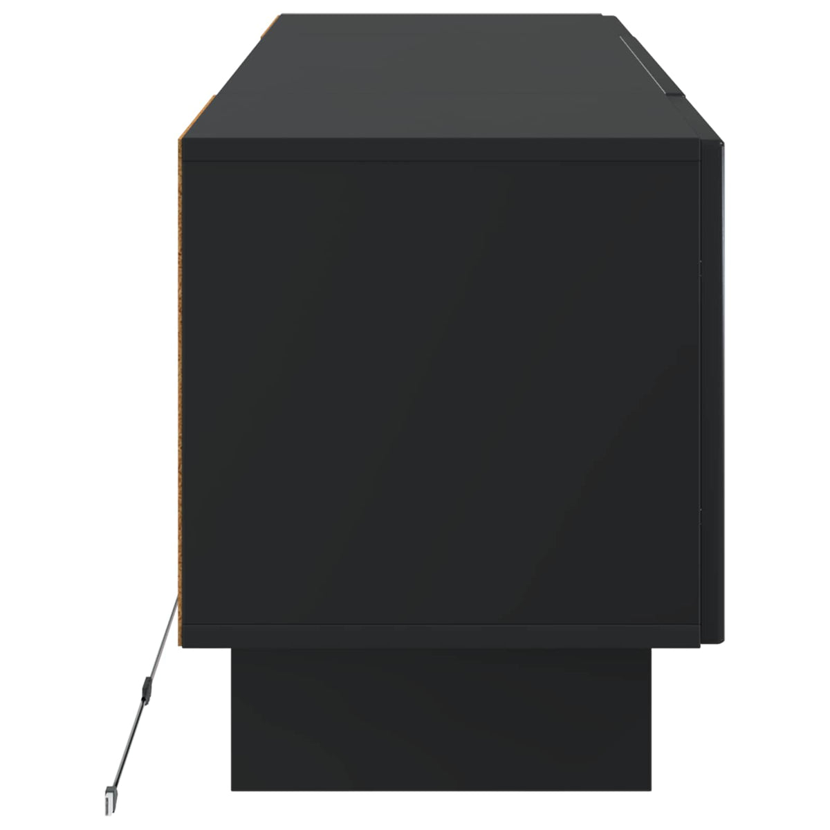 LED TV-skab Sort Konstrueret træ