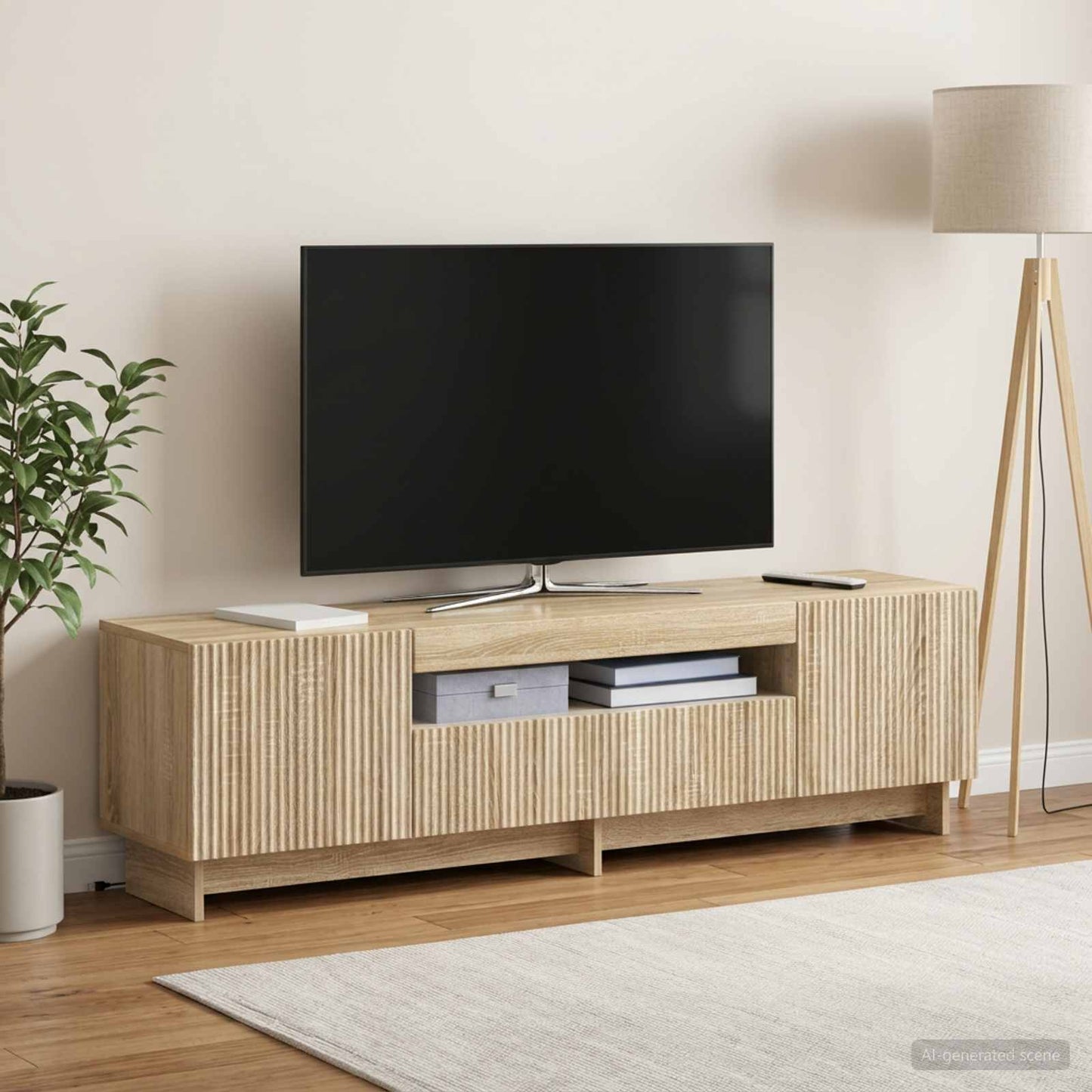 LED TV-skab Sonoma-eg Konstrueret træ
