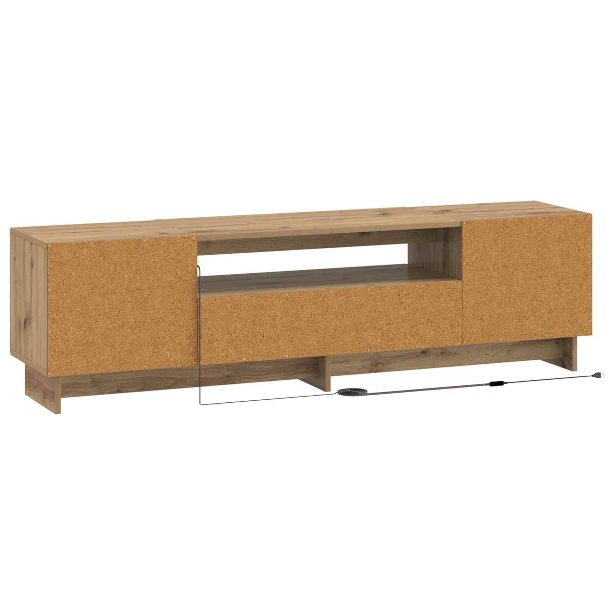 LED TV-skab Artisan-eg Konstrueret træ