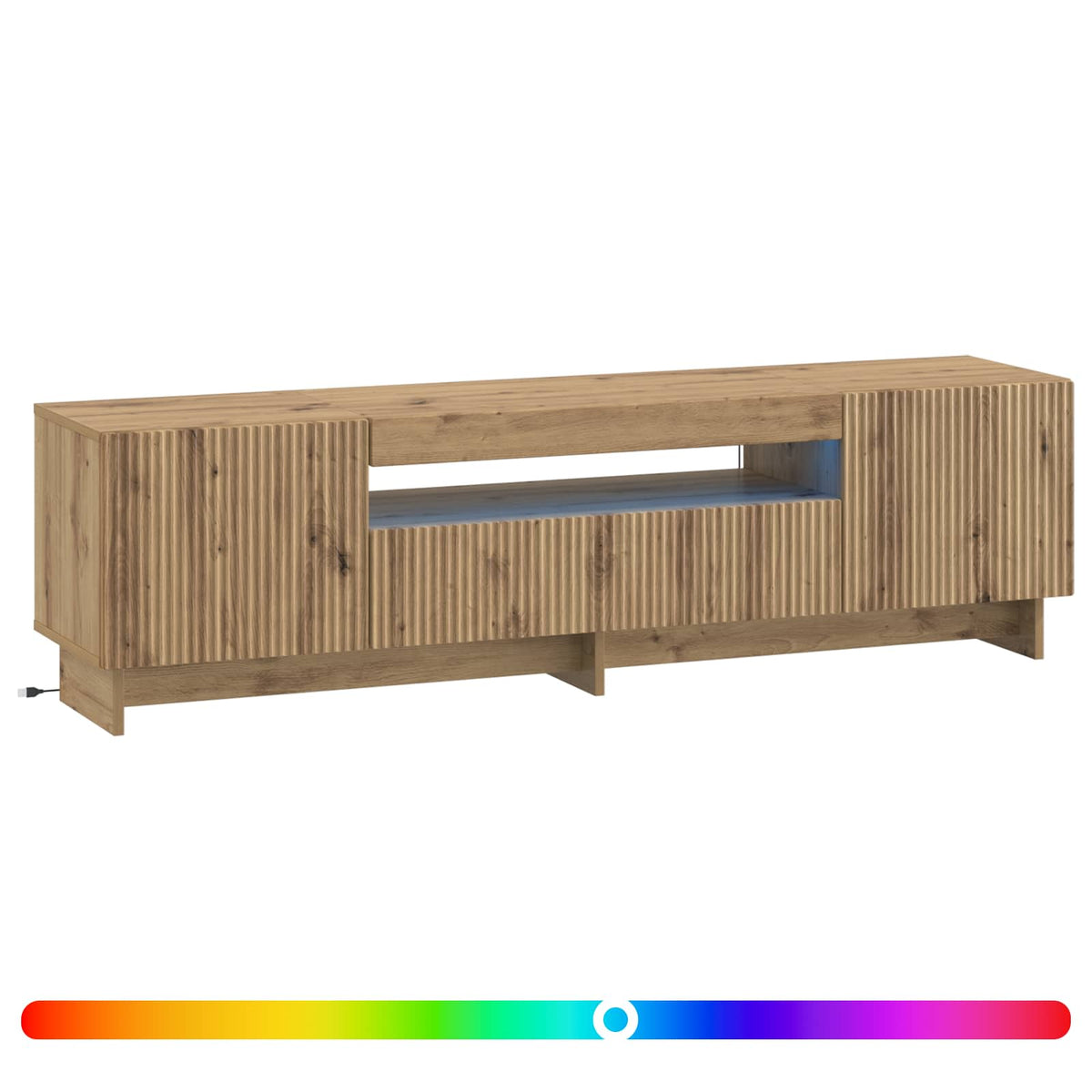 LED TV-skab Artisan-eg Konstrueret træ