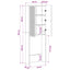 Toilet Skab EDE Artisan-eg 66 x 25,5 x 190 cm Konstrueret træ