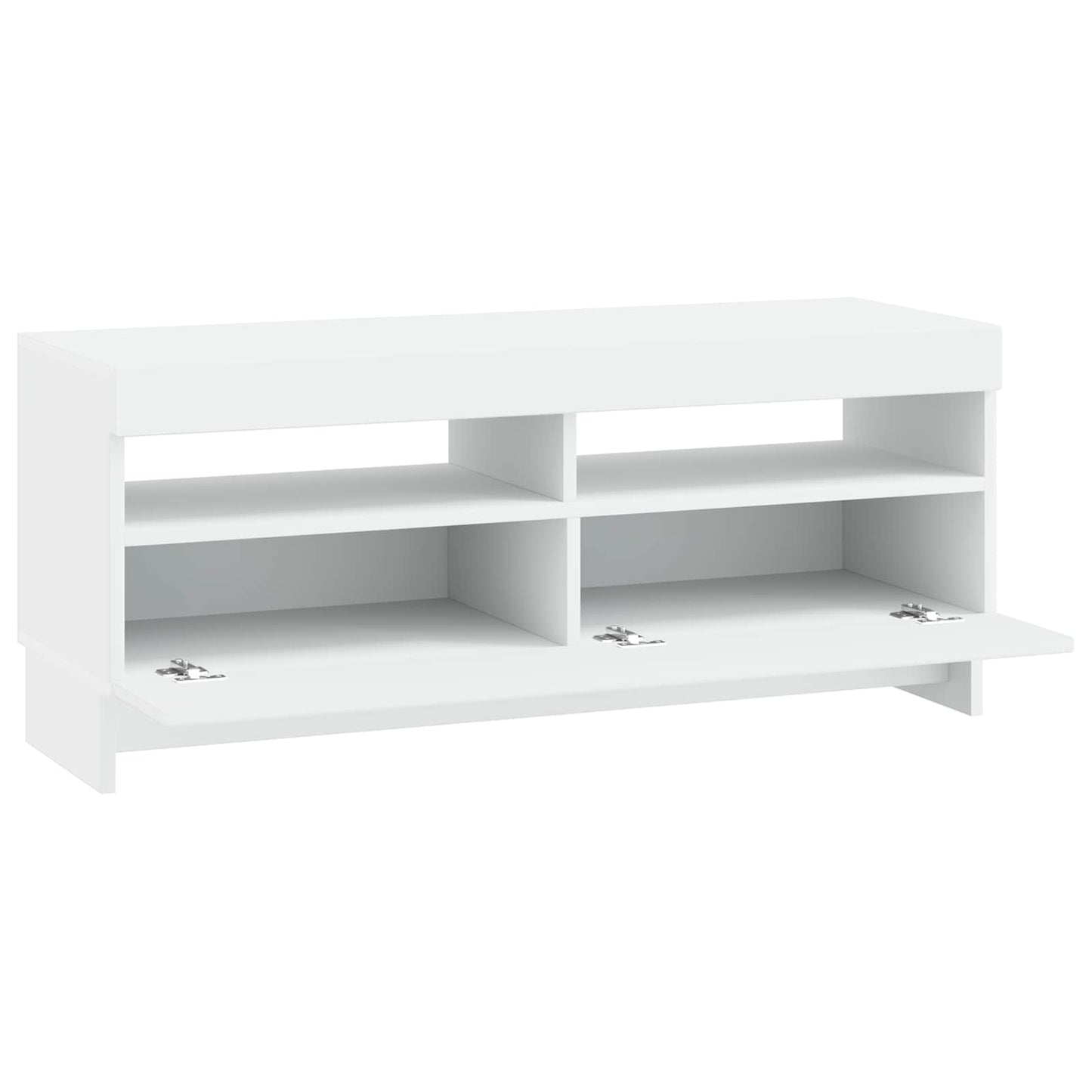 LED TV-skab Hvid Konstrueret træ