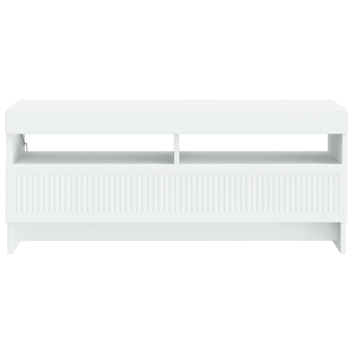 LED TV-skab Hvid Konstrueret træ