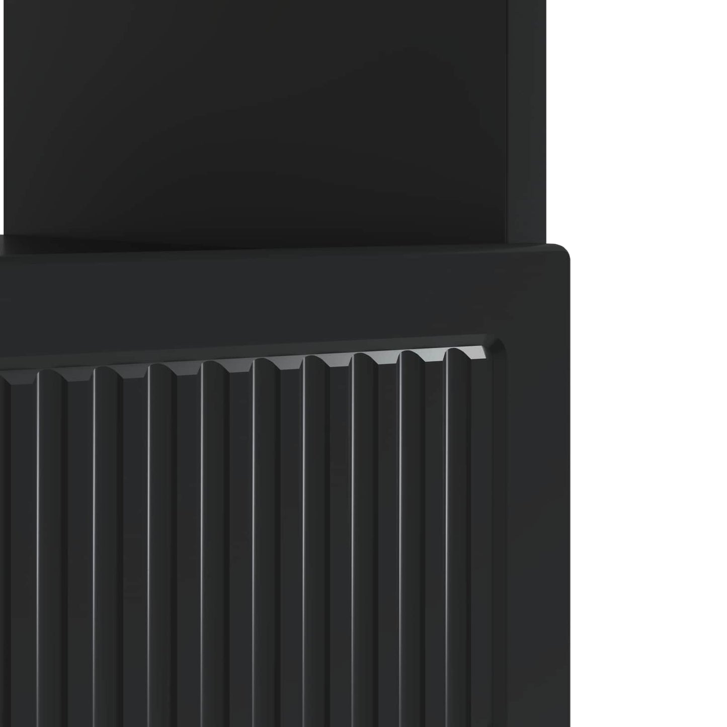 LED TV-skab Sort Konstrueret træ