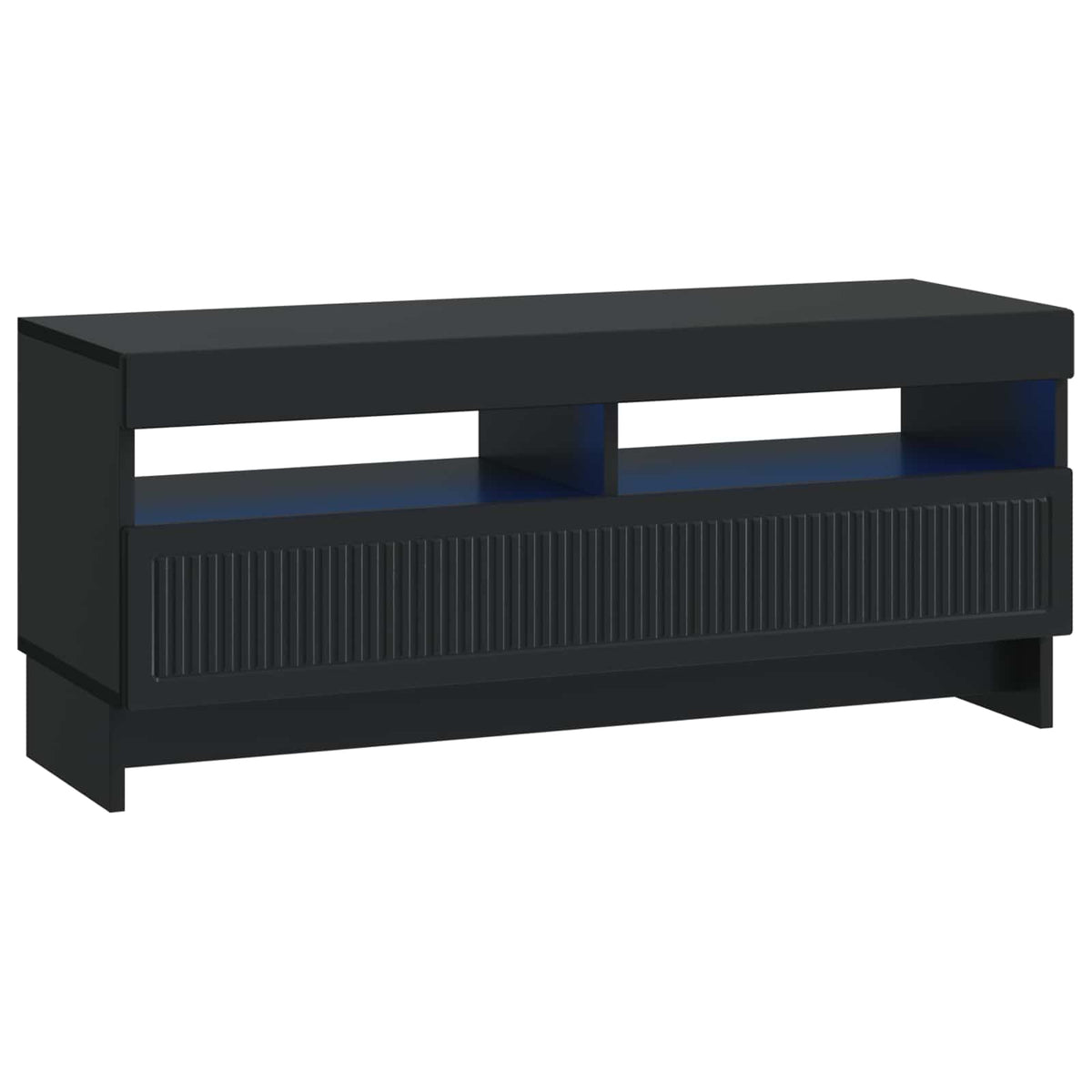 LED TV-skab Sort Konstrueret træ