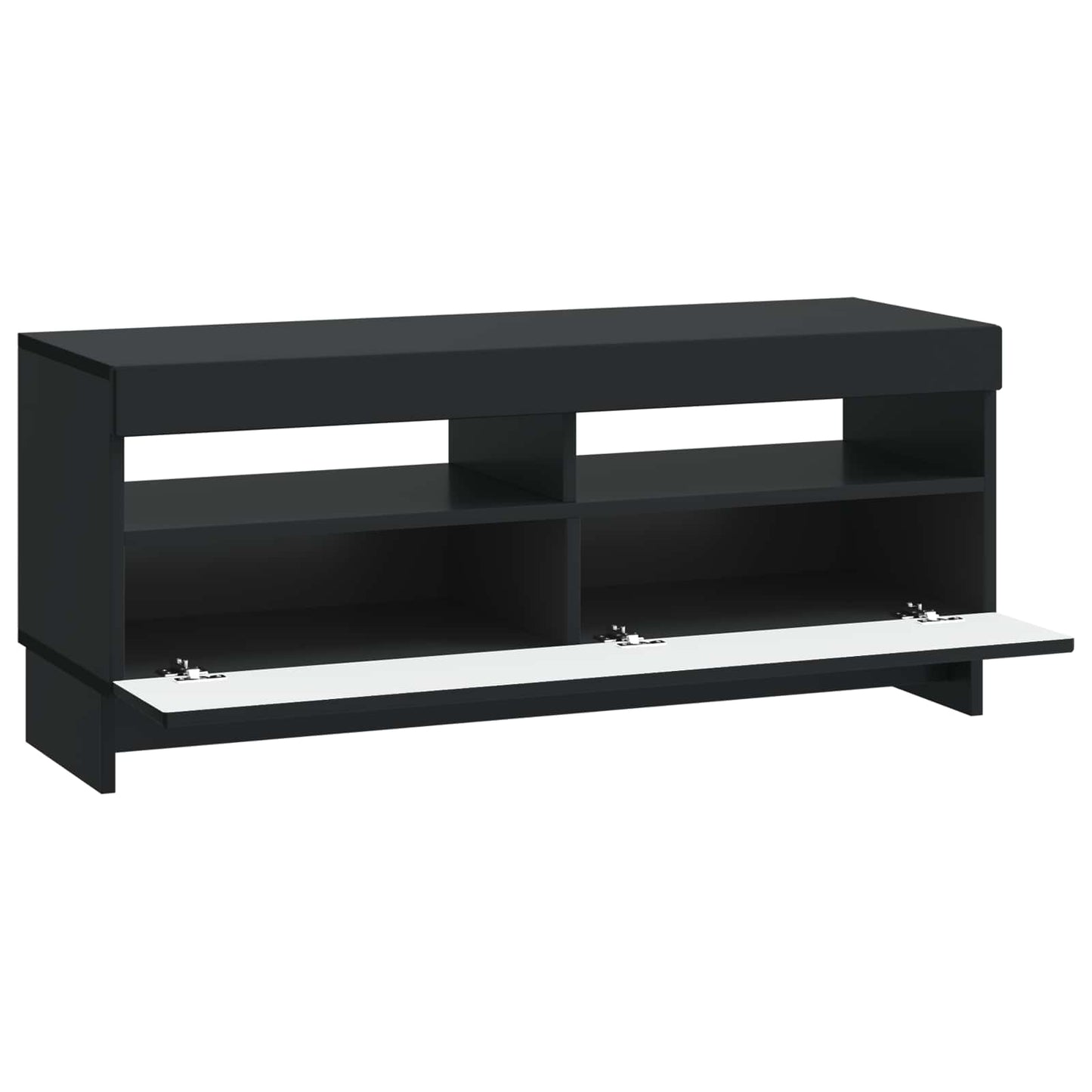 LED TV-skab Sort Konstrueret træ