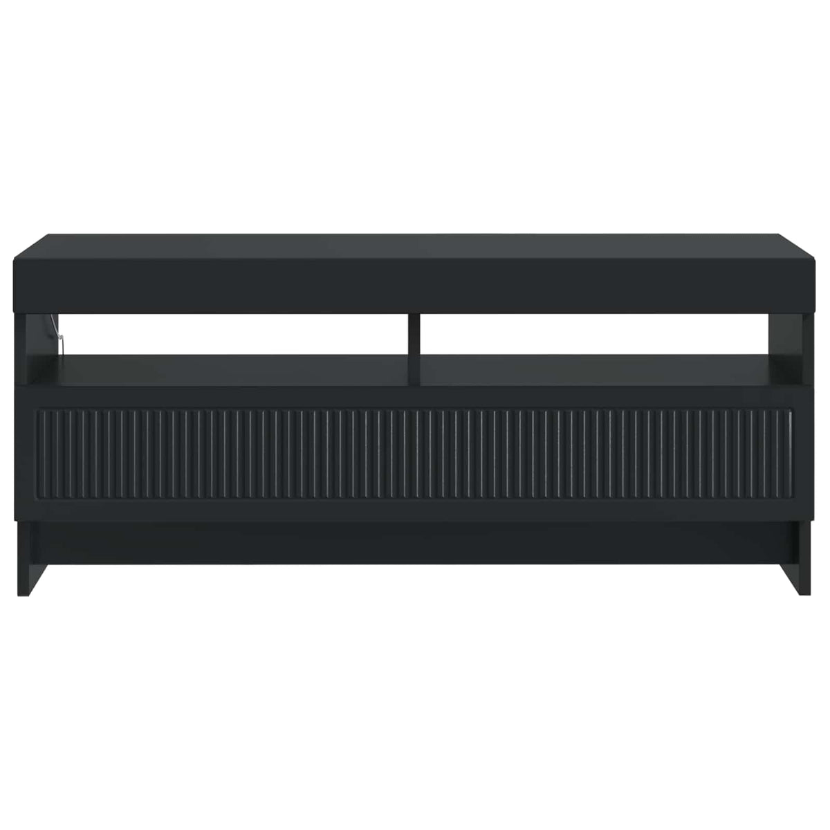 LED TV-skab Sort Konstrueret træ