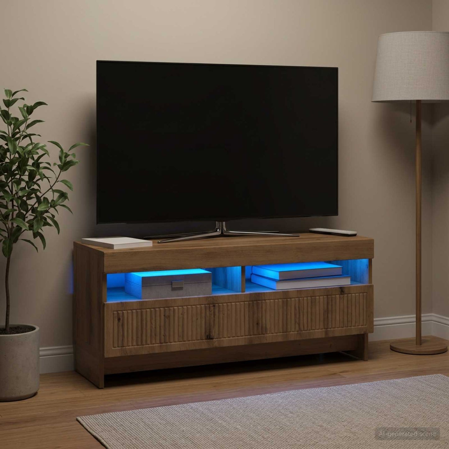 LED TV-skab Artisan-eg Konstrueret træ