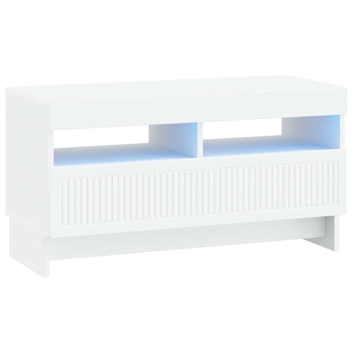 LED TV-skab Hvid Konstrueret træ