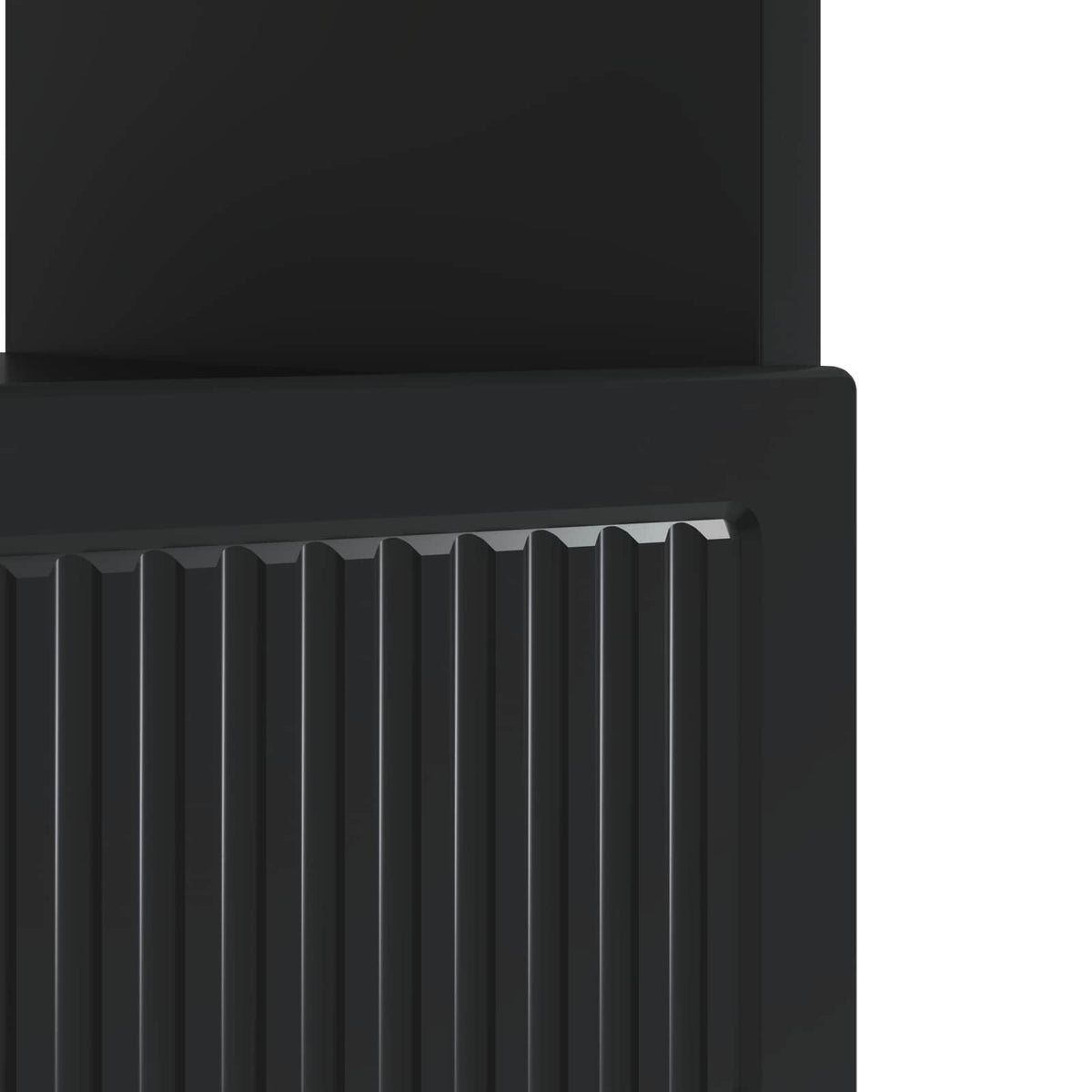 LED TV-skab Sort Konstrueret træ