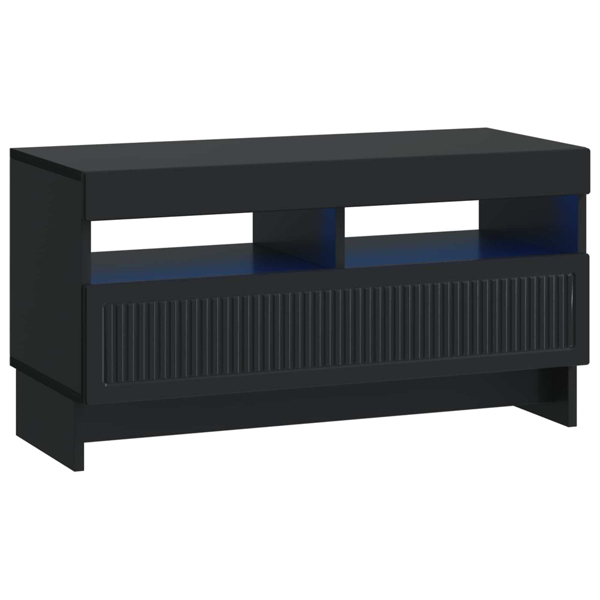 LED TV-skab Sort Konstrueret træ