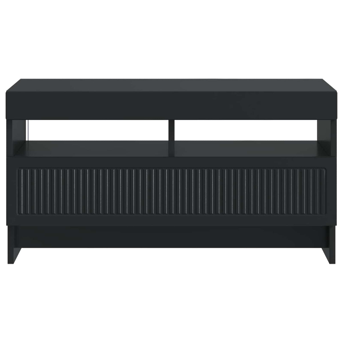 LED TV-skab Sort Konstrueret træ