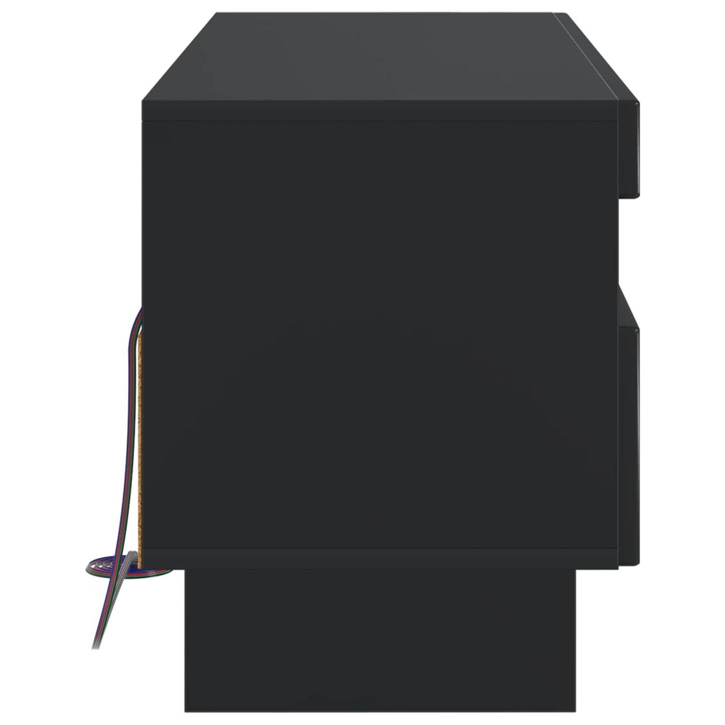 LED TV-skab Sort Konstrueret træ