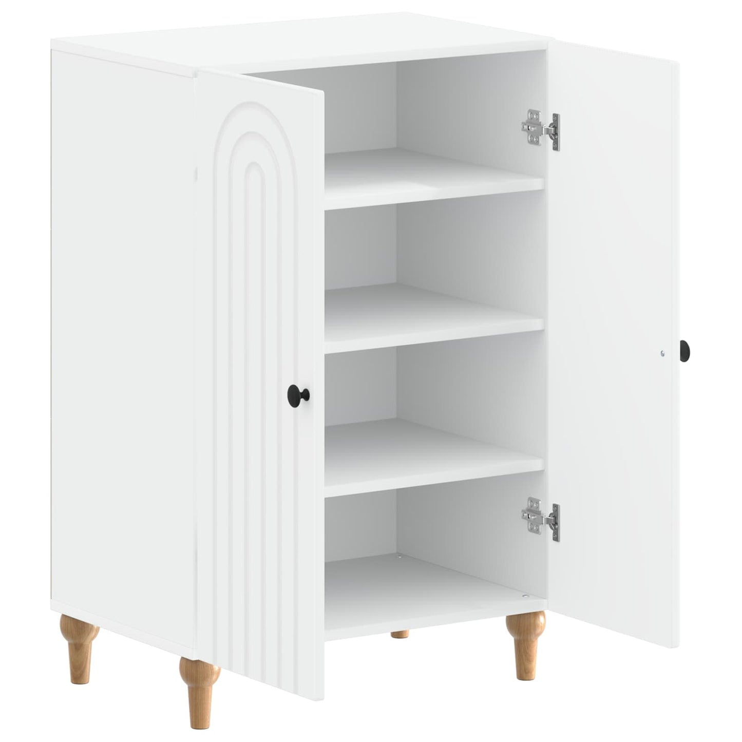Sko skab ALKMAAR 59,5 x 39,5 x 90 cm Konstrueret træ Hvid