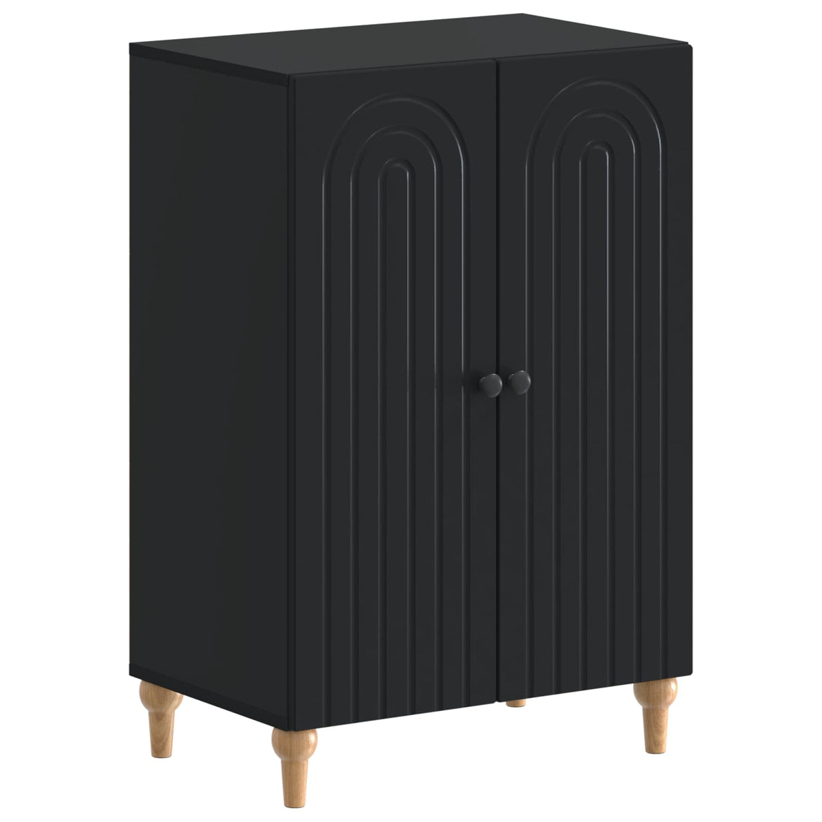 Sko skab ALKMAAR 59,5 x 39,5 x 90 cm Konstrueret træ Sort