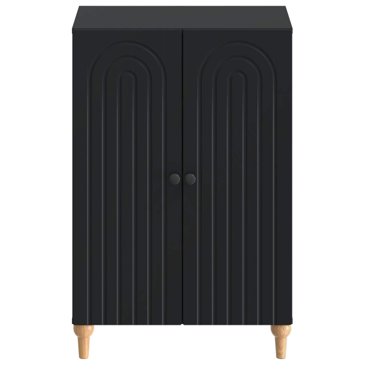 Sko skab ALKMAAR 59,5 x 39,5 x 90 cm Konstrueret træ Sort