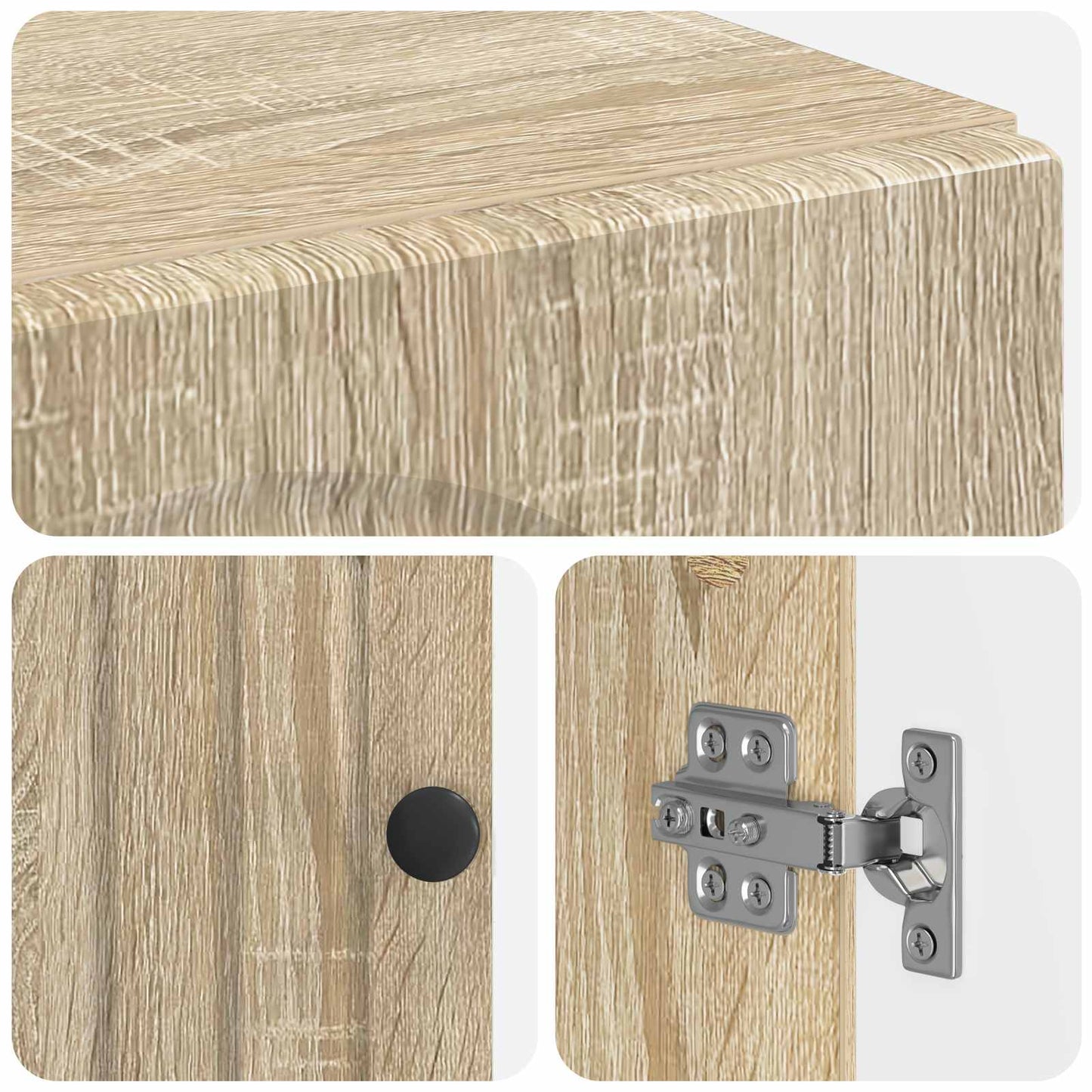 Sko skab ALKMAAR 59,5 x 39,5 x 90 cm Konstrueret træ Sonoma-eg