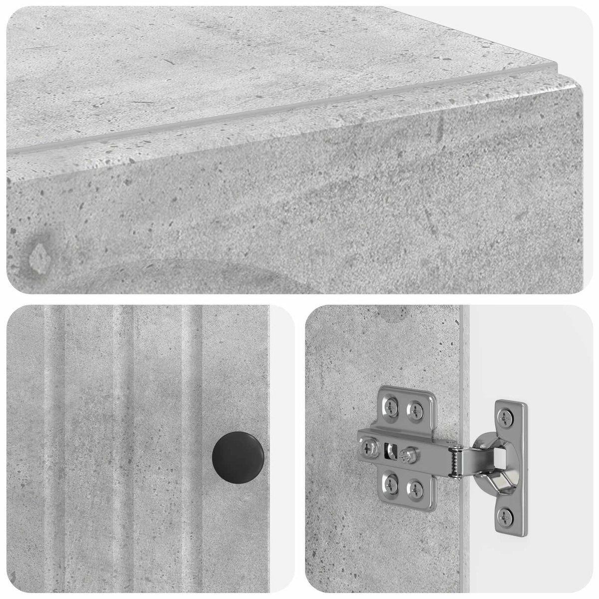 Sko skab ALKMAAR 59,5 x 39,5 x 90 cm Konstrueret træ Betongrå