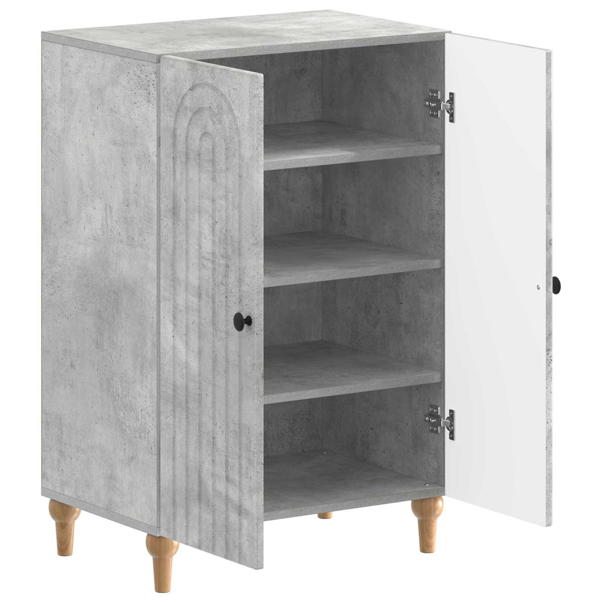 Sko skab ALKMAAR 59,5 x 39,5 x 90 cm Konstrueret træ Betongrå