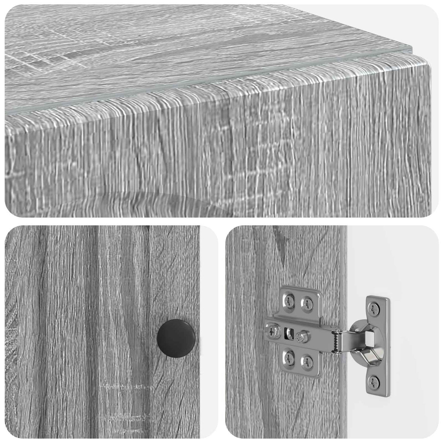 Sko skab ALKMAAR 59,5 x 39,5 x 90 cm Konstrueret træ Grå Sonoma