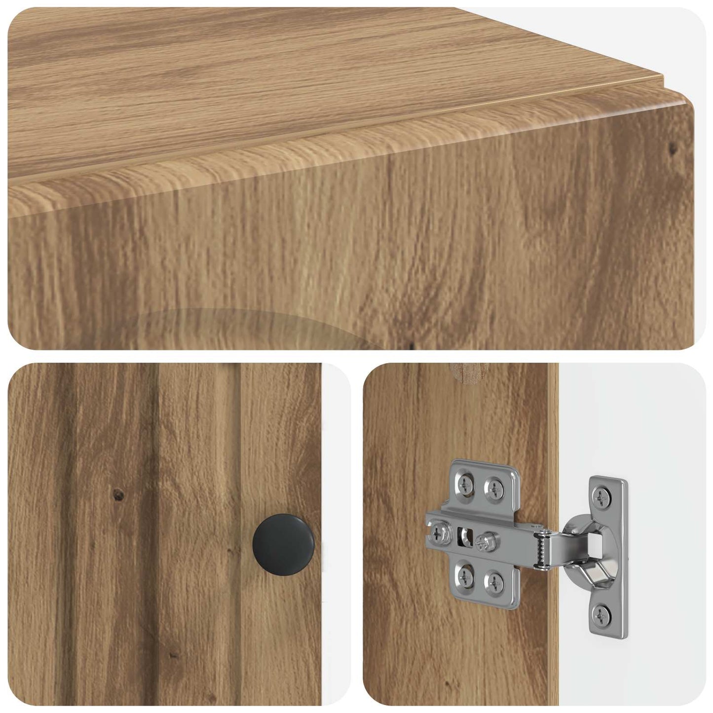 Sko skab ALKMAAR 59,5 x 39,5 x 90 cm Konstrueret træ Artisan-eg