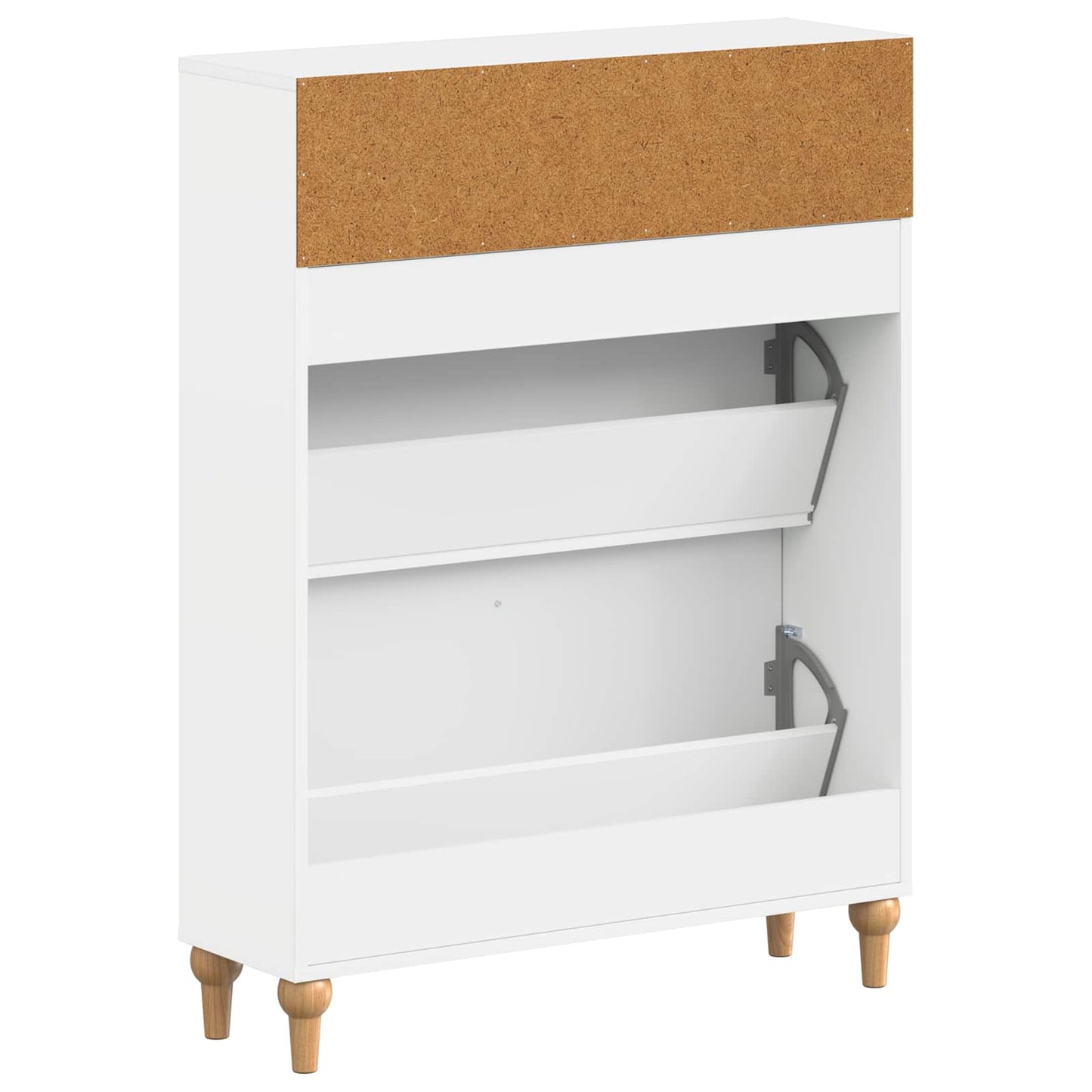 Sko skab ALKMAAR 78 x 24 x 103 cm Konstrueret træ Hvid