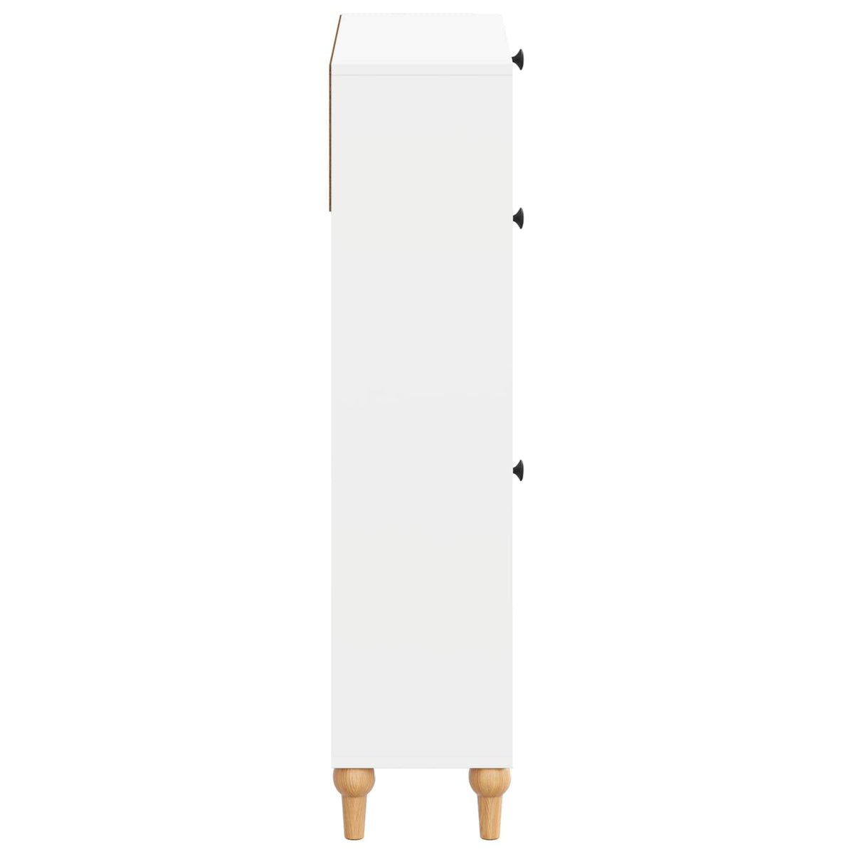 Sko skab ALKMAAR 78 x 24 x 103 cm Konstrueret træ Hvid