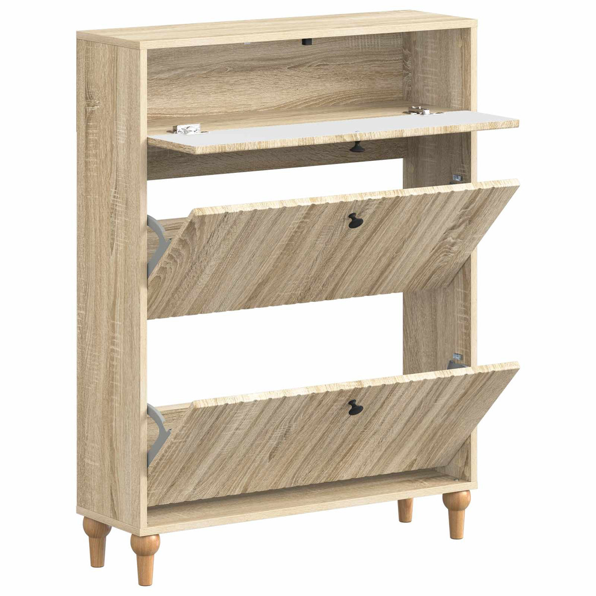 Sko skab ALKMAAR 78 x 24 x 103 cm Konstrueret træ Sonoma-eg