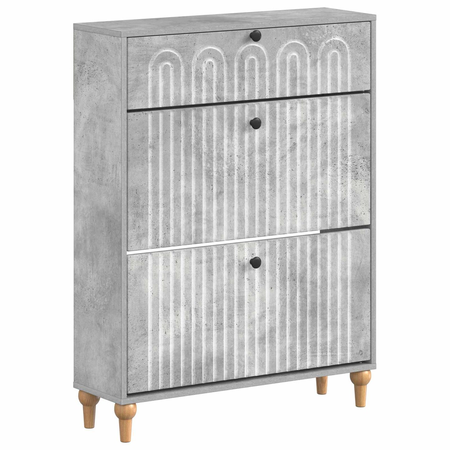 Sko skab ALKMAAR 78 x 24 x 103 cm Konstrueret træ Betongrå