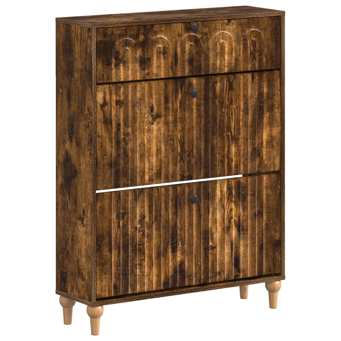 Sko skab ALKMAAR 78 x 24 x 103 cm Konstrueret træ Røget eg