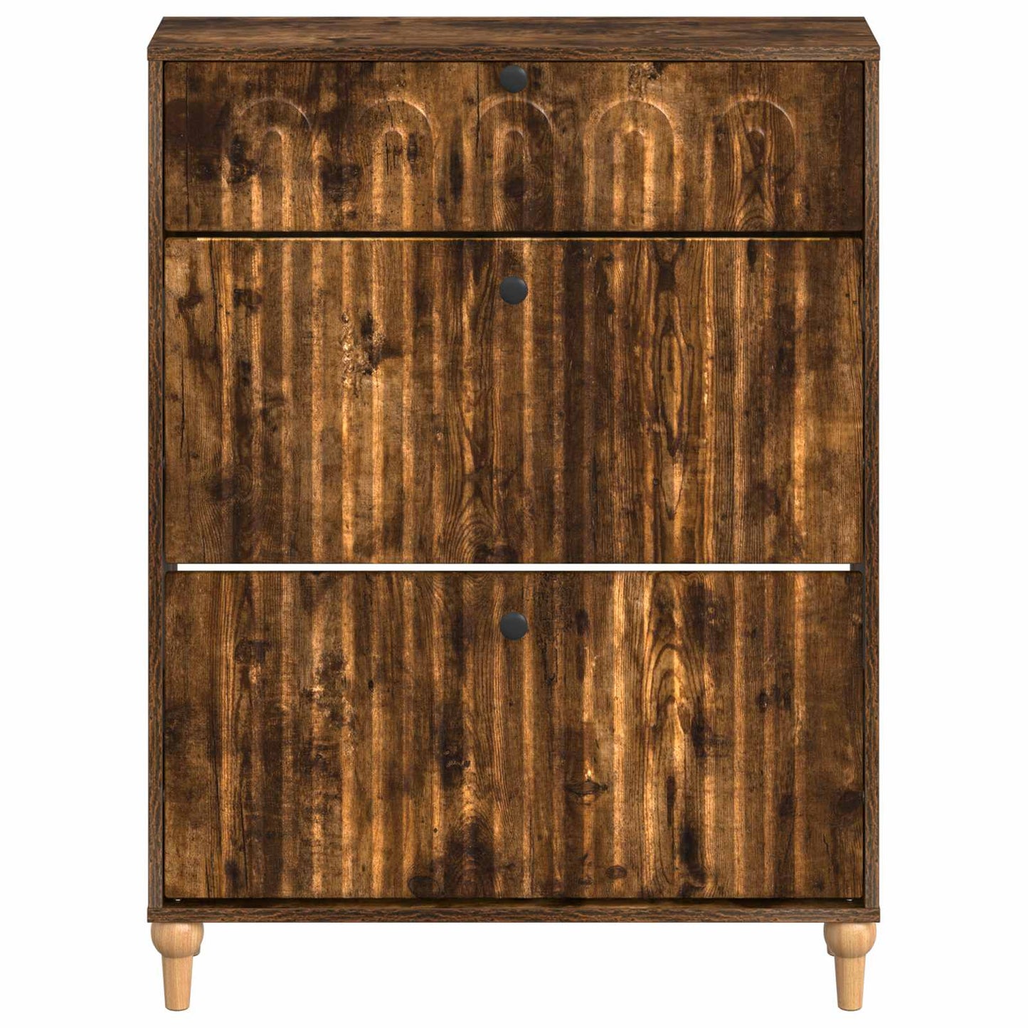 Sko skab ALKMAAR 78 x 24 x 103 cm Konstrueret træ Røget eg