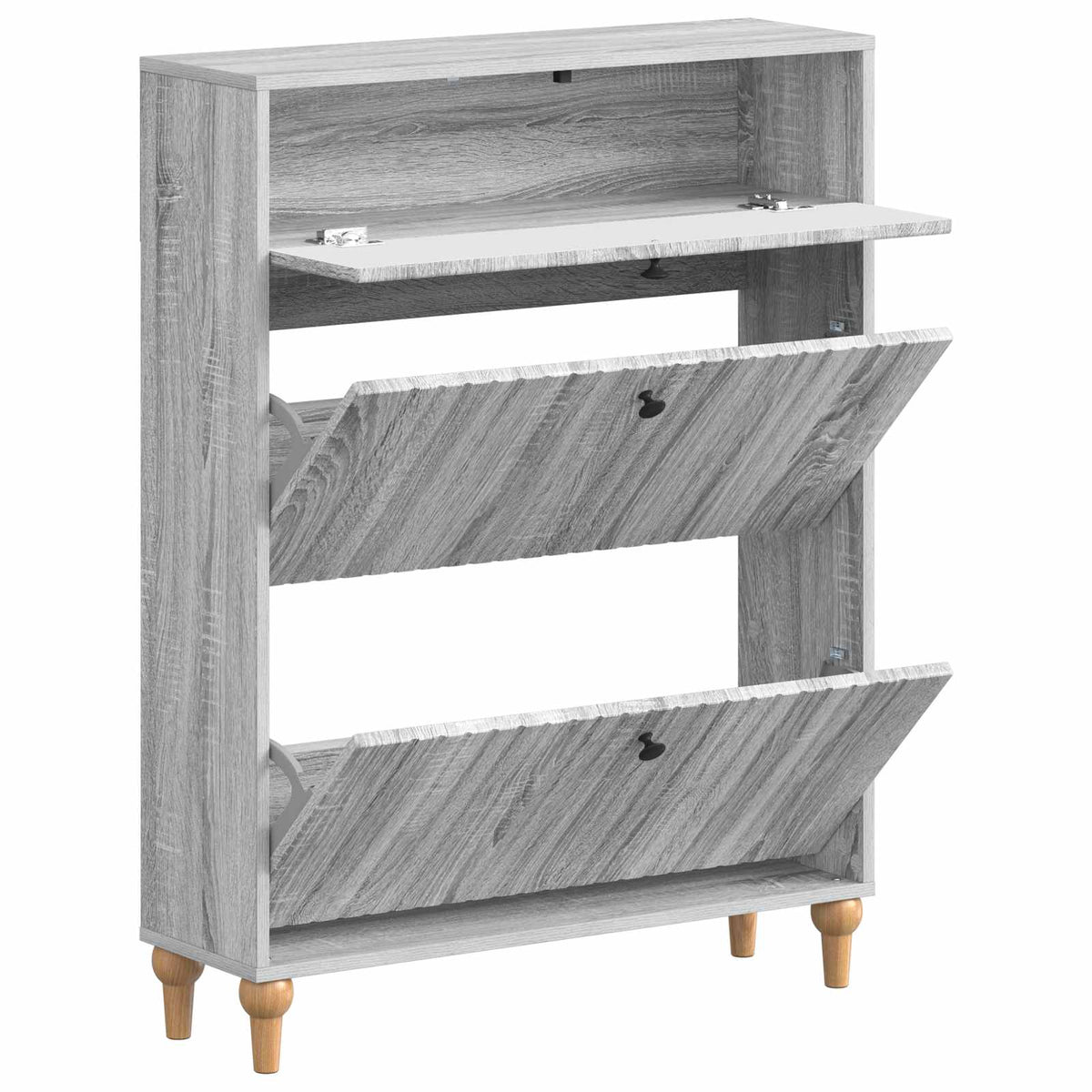 Sko skab ALKMAAR 78 x 24 x 103 cm Konstrueret træ Grå Sonoma