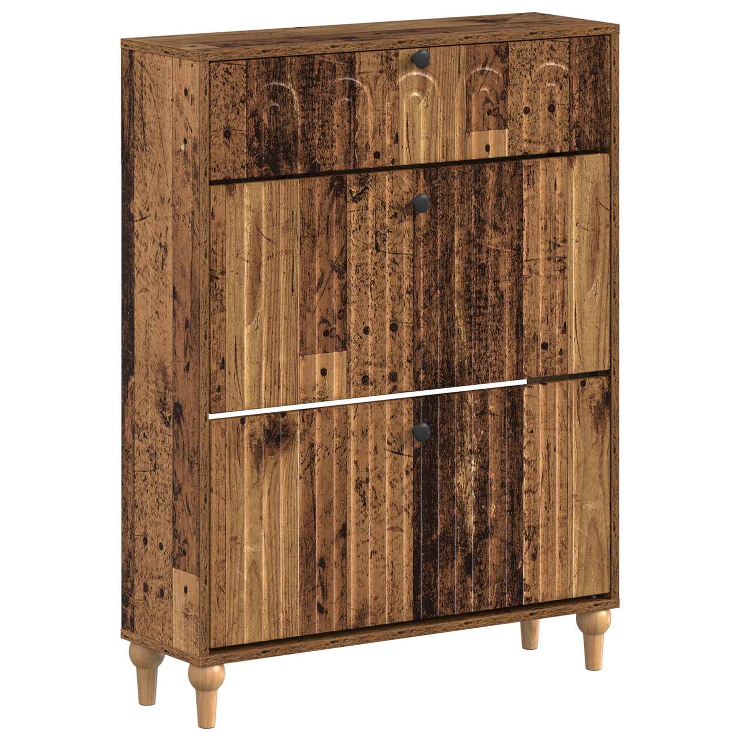 Sko skab ALKMAAR 78 x 24 x 103 cm Konstrueret træ Gammelt træ