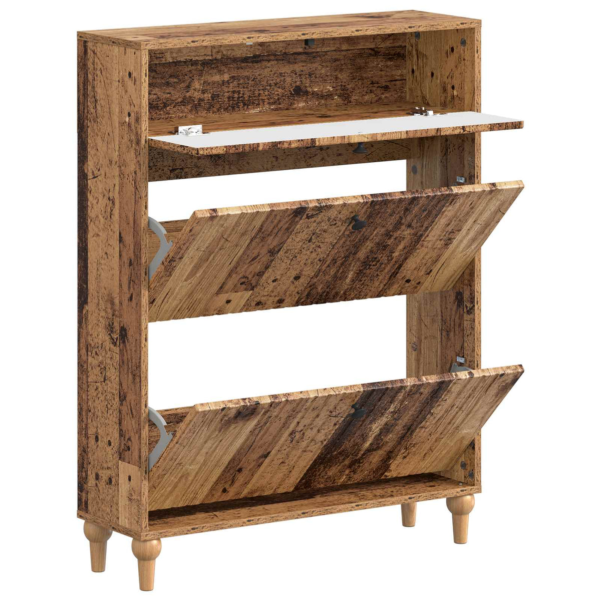 Sko skab ALKMAAR 78 x 24 x 103 cm Konstrueret træ Gammelt træ