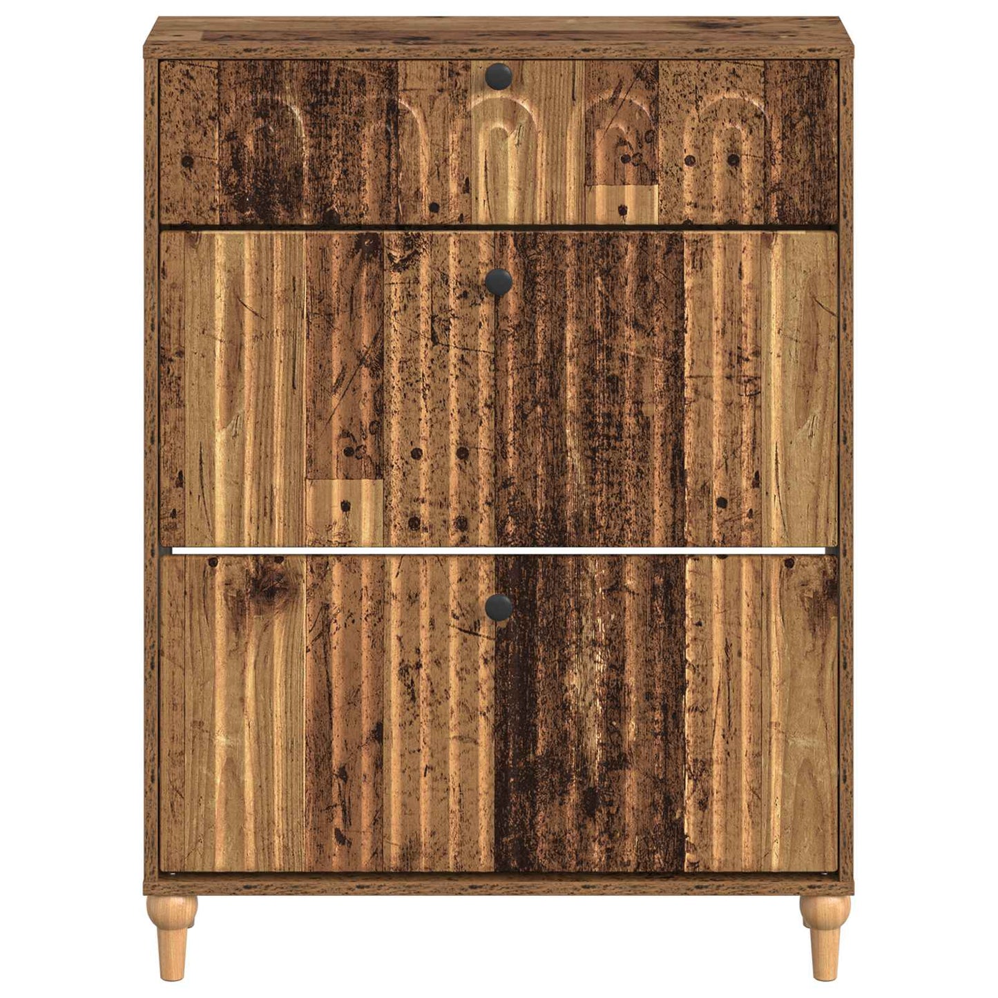 Sko skab ALKMAAR 78 x 24 x 103 cm Konstrueret træ Gammelt træ
