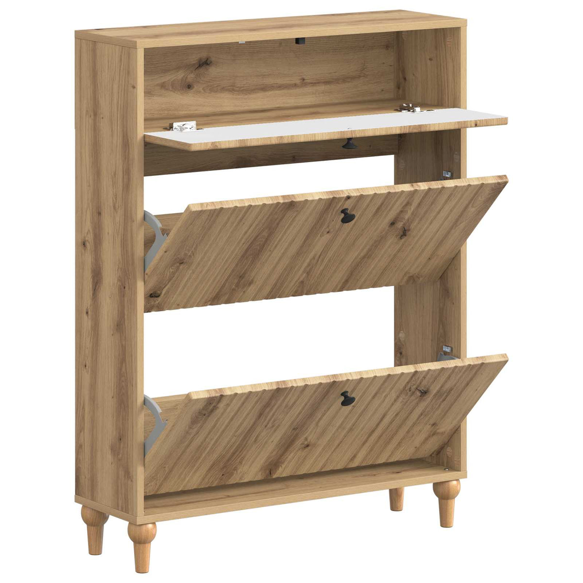 Sko skab ALKMAAR 78 x 24 x 103 cm Konstrueret træ Artisan-eg