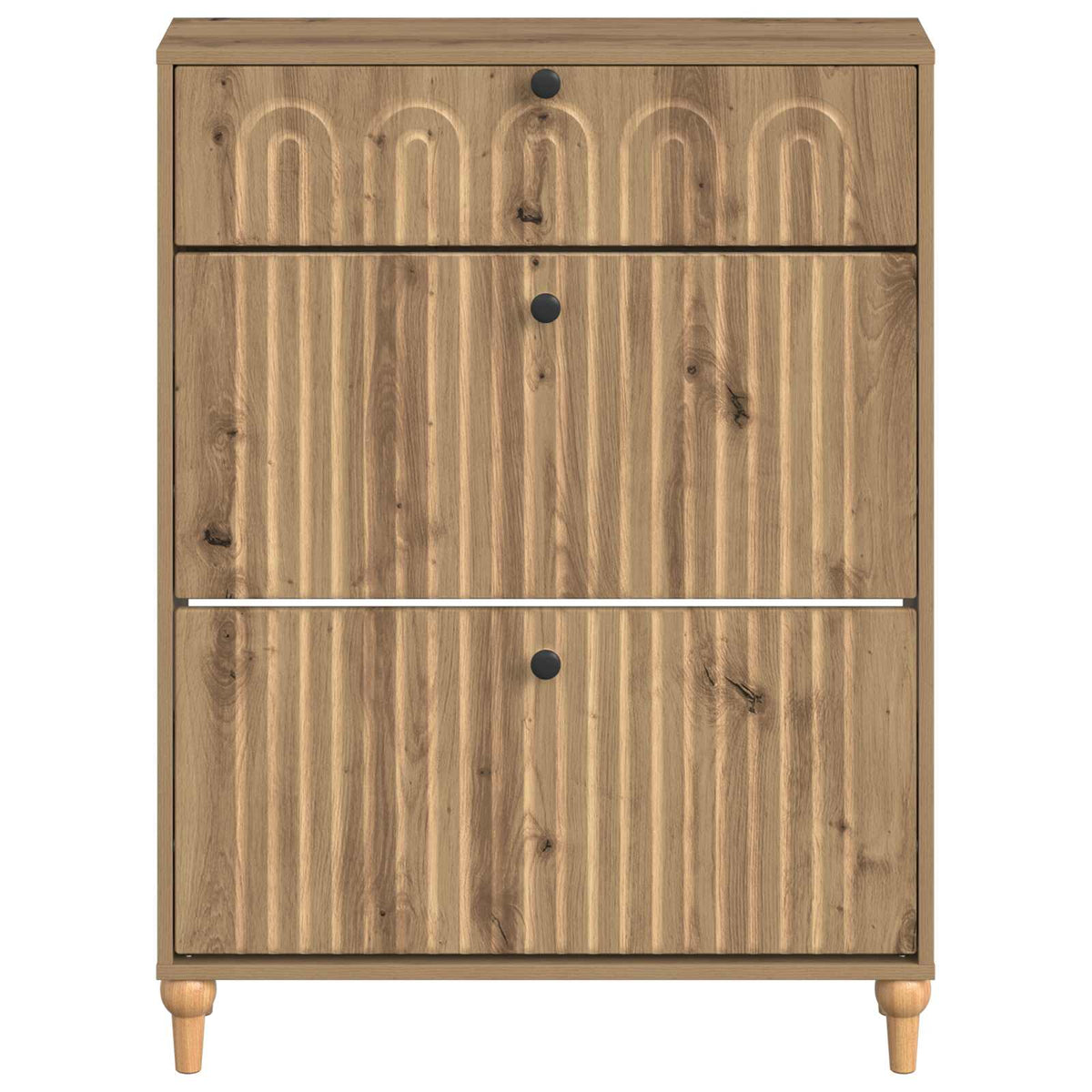 Sko skab ALKMAAR 78 x 24 x 103 cm Konstrueret træ Artisan-eg