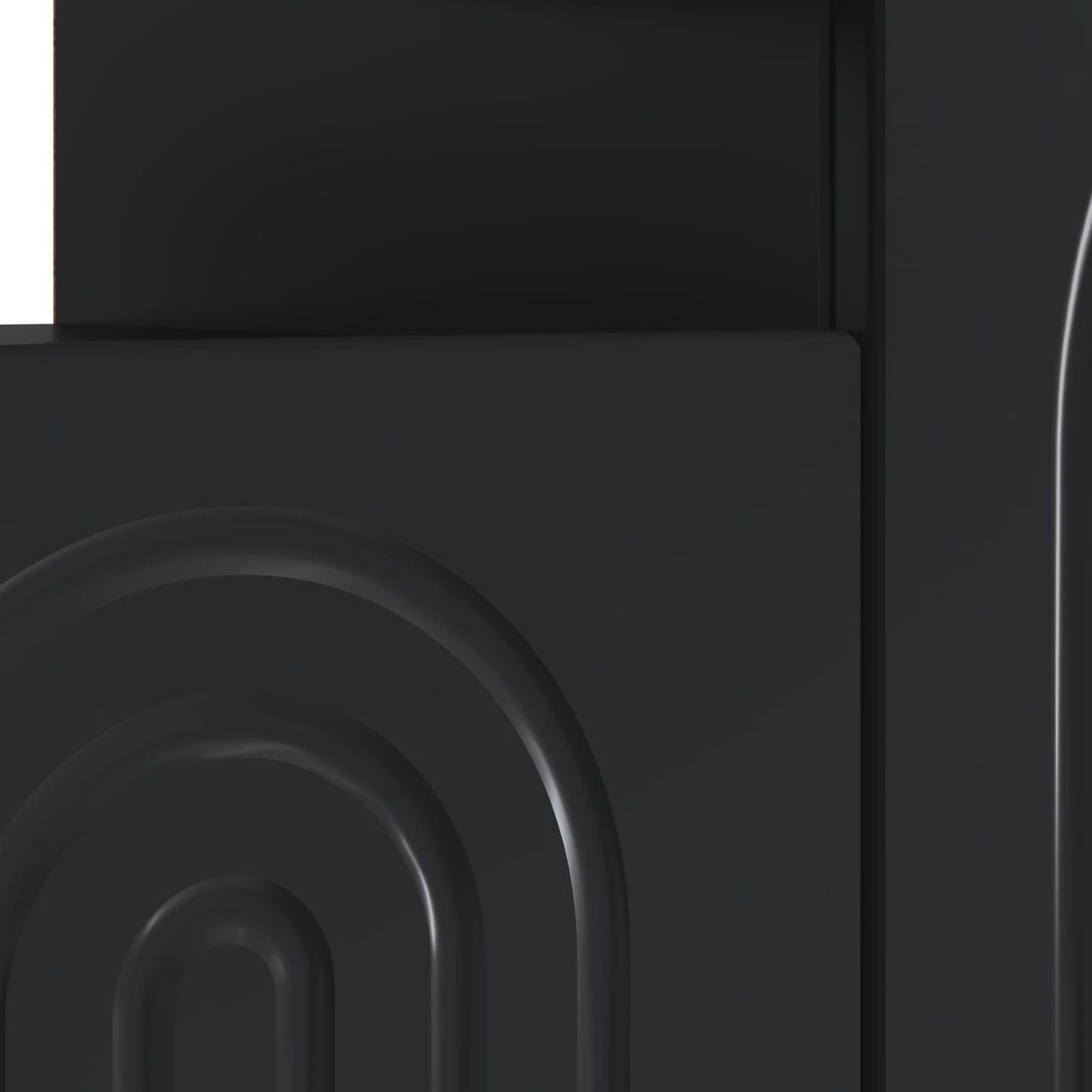LED TV-skab Sort Konstrueret træ