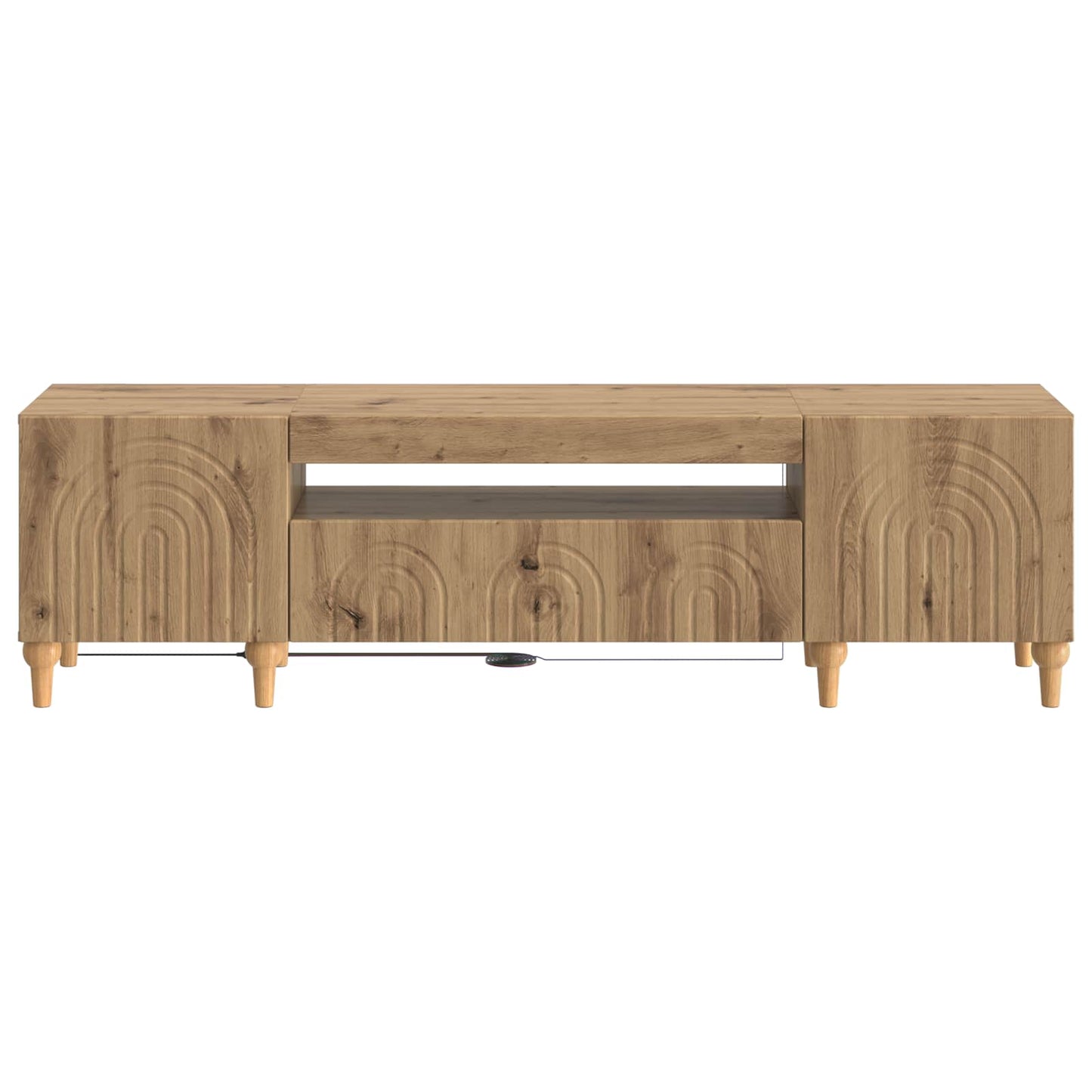LED TV-skab ALKMAAR Artisan-eg Konstrueret træ