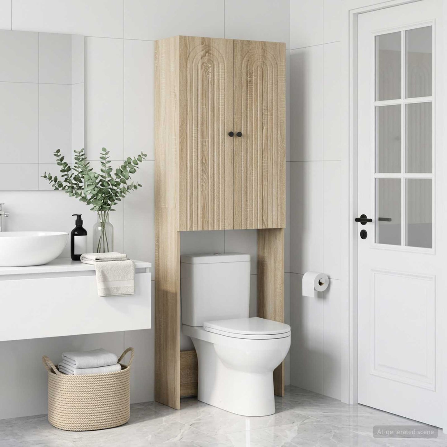 Toilet Skab ALKMAAR Sonoma-eg 66 x 25,5 x 190 cm