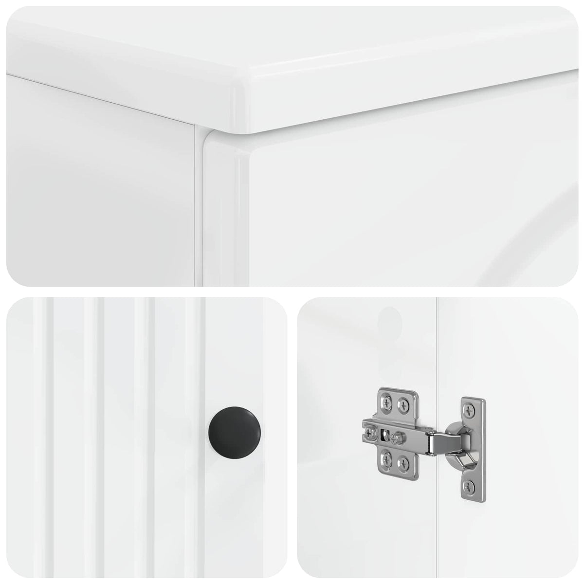 Toilet Skab ALKMAAR Hvid højglans 66 x 25,5 x 190 cm